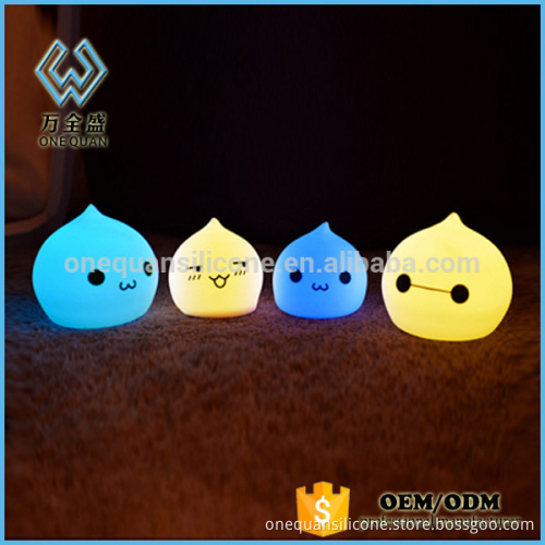 2016 Adorable Water Drop warmly Colors LED Table Lamp Silicone Baby Night Light for Children Bedroom Decor Lamp Gifts